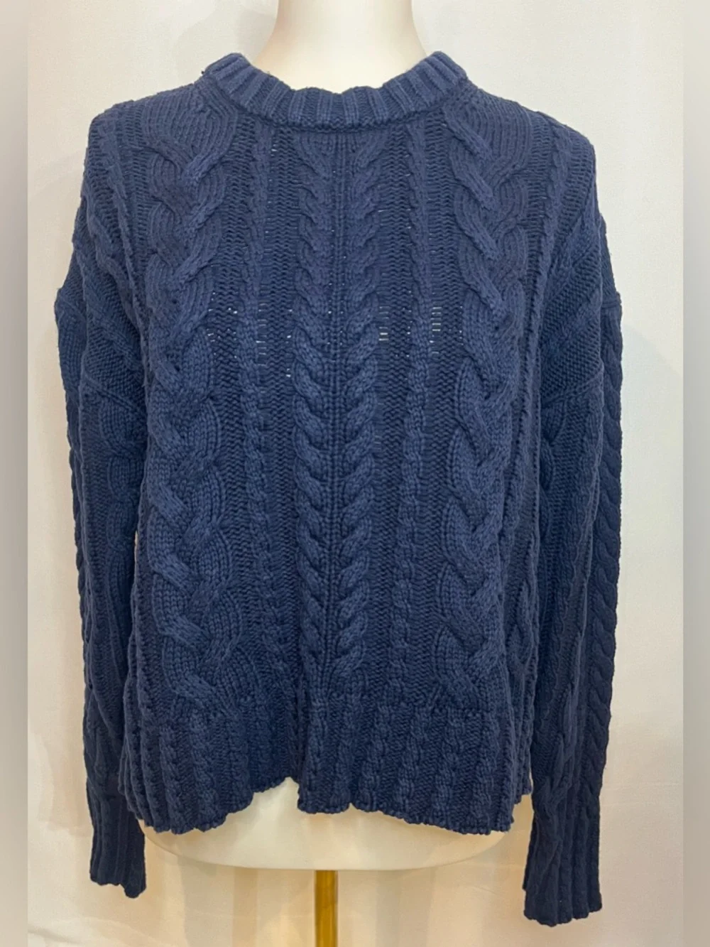 Not for sale J.Crew Cable-knit crewneck sweater in navy